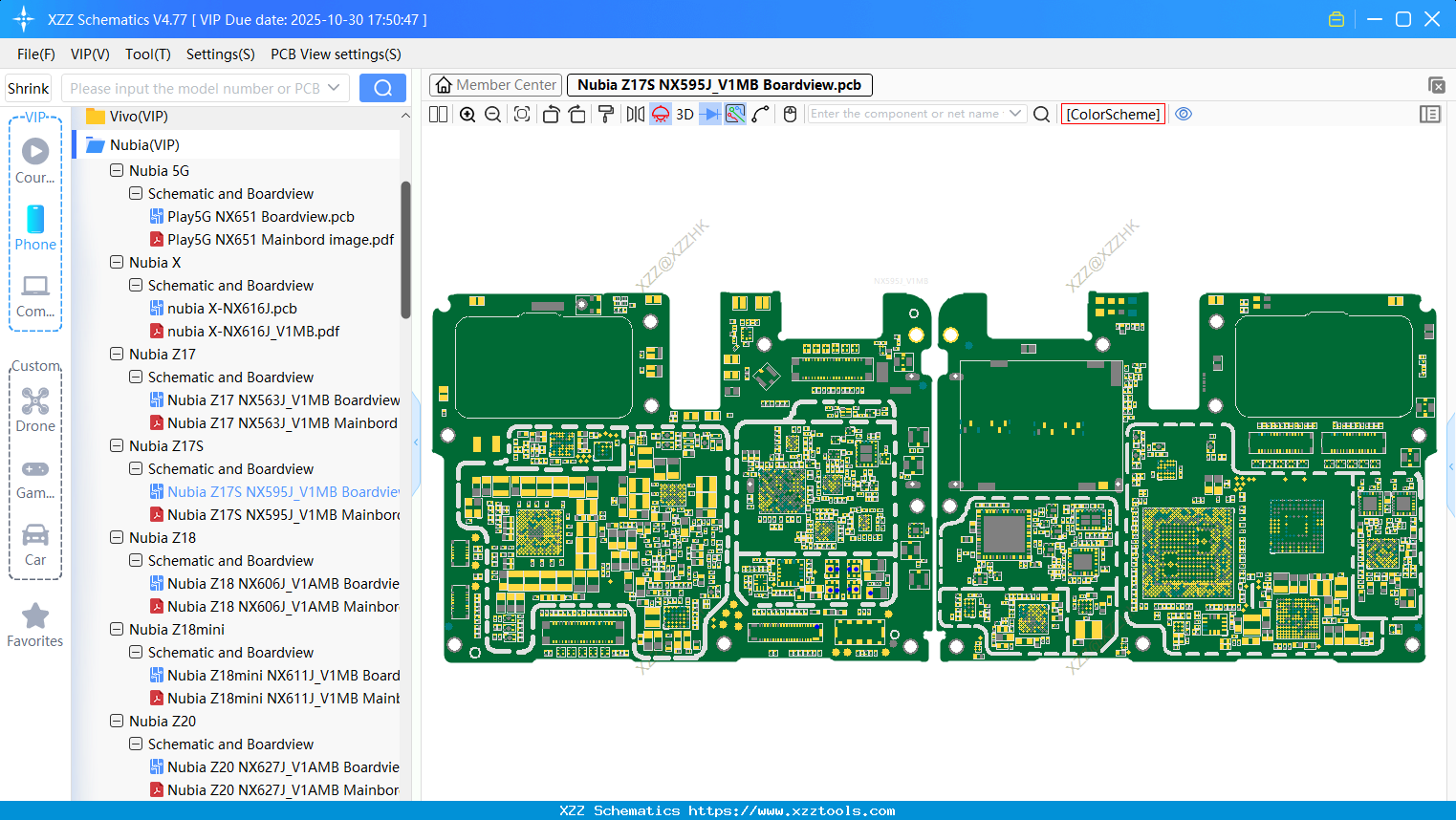 Nubia Z17S NX595J_V1MB Boardview